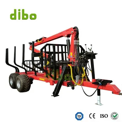 Log Grapple Crane With Trailer
